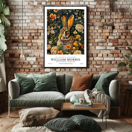 Elegant Rabbit Design Celebrates British Cultural Heritage Poster