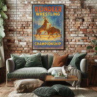 Reindeer Wrestling Championship: Enchanting Fantasy or Mythology Poster