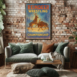 Reindeer Wrestling Championship: Enchanting Fantasy or Mythology Poster