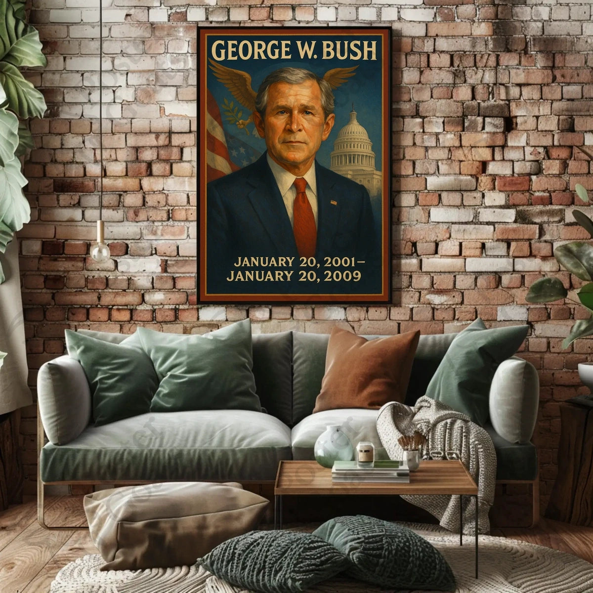 George W. Bush Vintage Presidential Art Poster