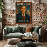 George W. Bush Vintage Presidential Art Poster