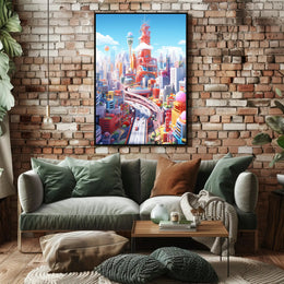 Futuristic Cityscape Poster