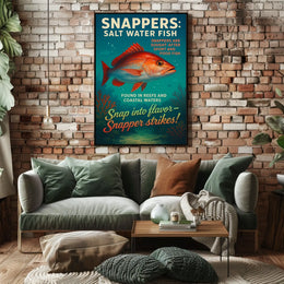 Snappers Salt Water Fish Poster
