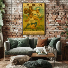 Athlete Versatility Football Baseball Track Poster