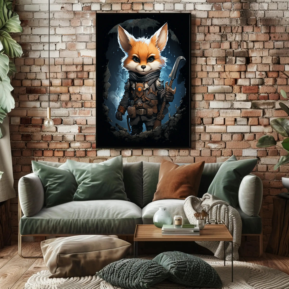 Adventurous Fox Warrior Poster