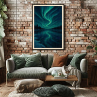 Aurora Borealis Reflections Poster