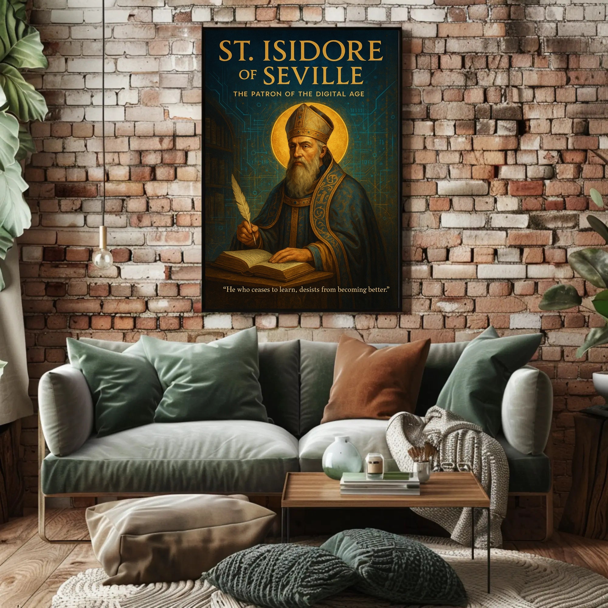 St. Isidore of Seville Patron of the Digital Age Poster