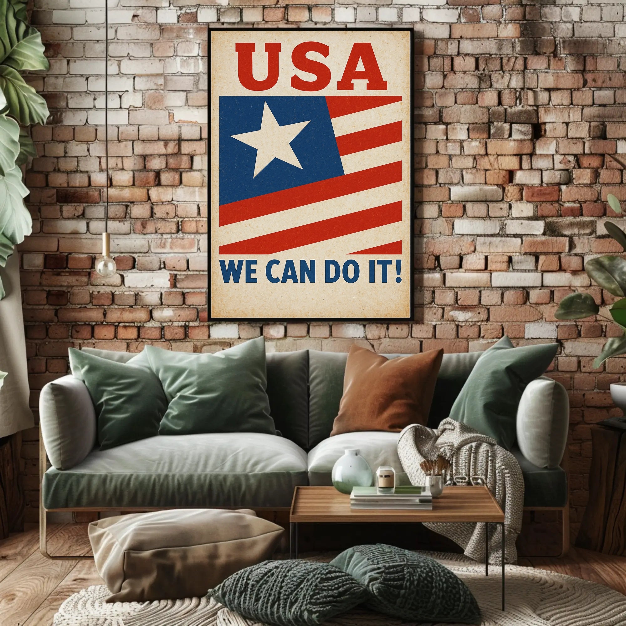 Patriotic Encouragement Poster PosterGoat