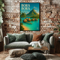 Bora Bora Vintage Escape Travel Poster PosterGoat