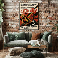 California The Golden State Poster
