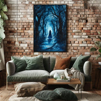 Mysterious Traveler in Enigmatic Forest Abstract, Artistic, or Pop Culture Poster