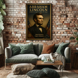 Abraham Lincoln Preserve The Union Vintage Poster PosterGoat