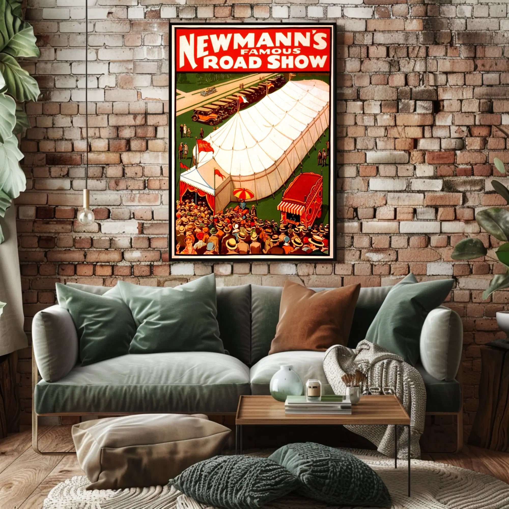 Newmann's Famous Road Show Vintage Cultural Poster