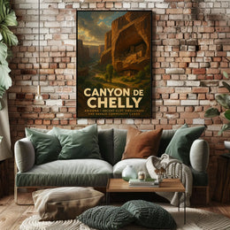 Canyon De Chelly Scenic Vintage Southwest Collectors Poster