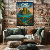 Palawan Travel Poster Vintage Island Wall Art