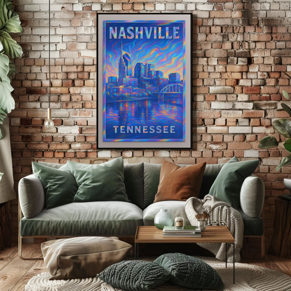 Nashville Skyline Art Poster