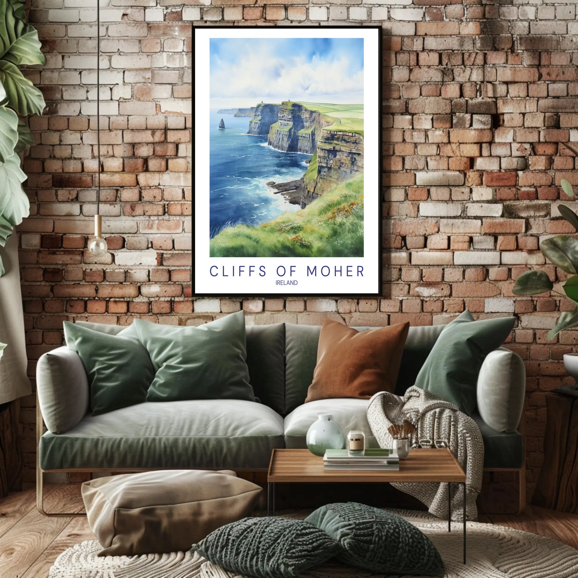 Cliffs of Moher Travel Poster for Tranquil Irish Escape PosterGoat