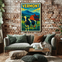 Vermont Countryside Charm Poster