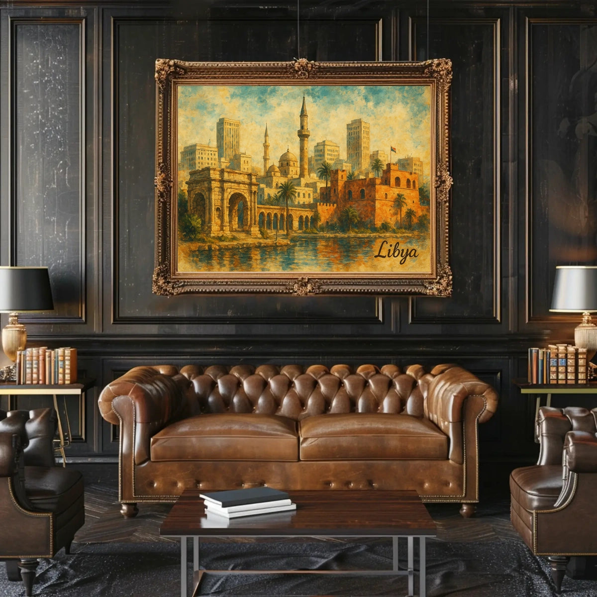 Libya Architectural Desert Cityscape Splendor Poster