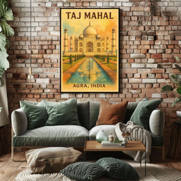 Taj Mahal Travel Photography Poster