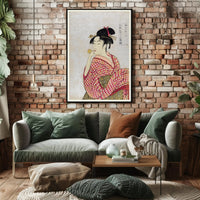 Title: Elegant Kimono and Hairpins: Traditional Japanese Beauty Poster