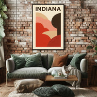 Indiana Abstract Landscape Poster