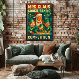Mrs. Claus Cookie-Baking Competition Poster
