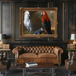 Exotic Parrots in Jungle Wildlife Animal Poster