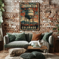 Thornton Water Tower Cityscape Wanderlust Realism Poster
