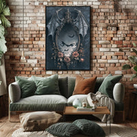 Gothic Elegance Mirror Of Bats Poster