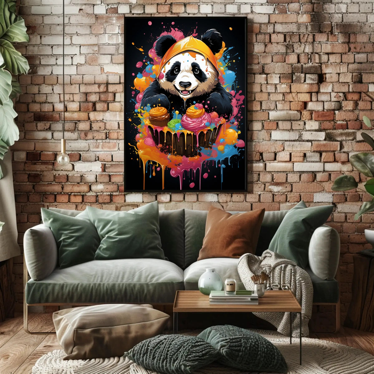 Colorful Panda Delight Poster