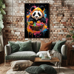 Colorful Panda Delight Poster