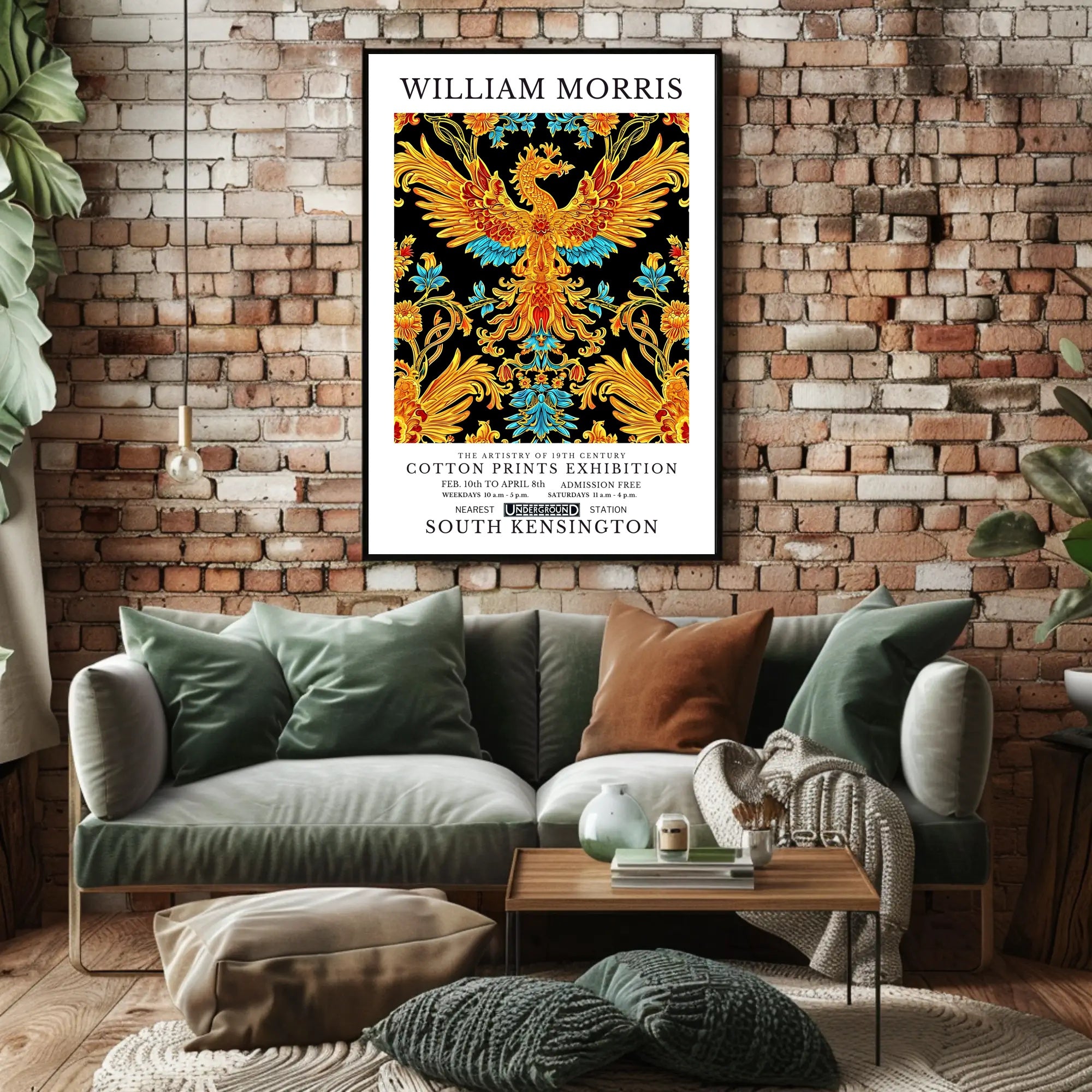 William Morris Cotton Prints Exhibition Poster