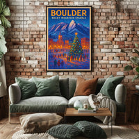 Boulder Rocky Mountain Sparkle Poster