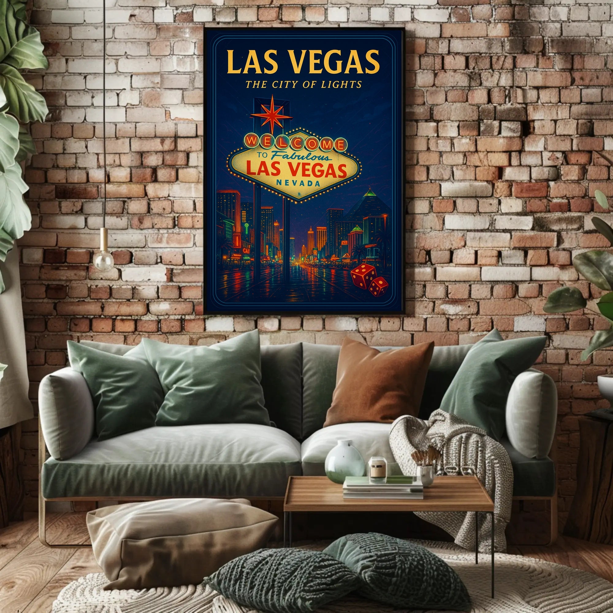Las Vegas Vintage Travel Poster