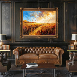 Autumnal Impressionist Landscape Poster: Nature's Tranquility