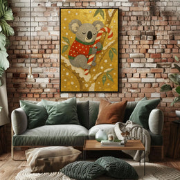 Cozy Koala Holiday Poster