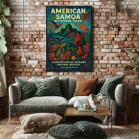 American Samoa National Park Artistic Travel Poster
