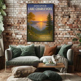 Discover Lake Charlevoix Serene Travel Poster