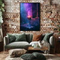 Mystical Chalice in Enchanted Stone Chamber Poster PosterGoat