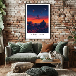 Cappadocia Adventure Hot Air Balloon Travel Poster