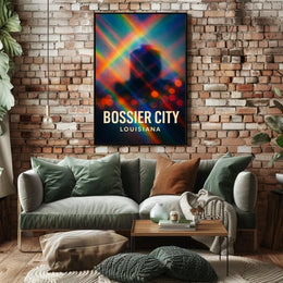 Bossier City Louisiana Scenic Minimalist Urban Life Poster