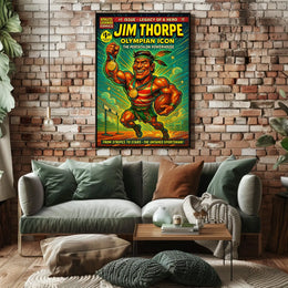 Jim Thorpe Olympian Icon Poster