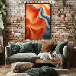 Vibrant Flowing Abstract Design: Artistic Poster