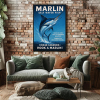 Marlin Saltwater Adventure Poster PosterGoat