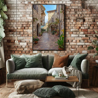 San Marino Old Town Stone Streets View Scenic Poster