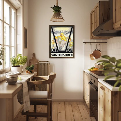 Davos Winterkuren Vintage Poster