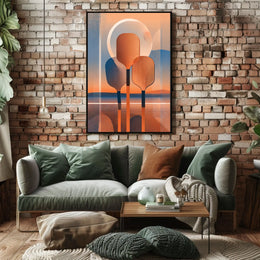 Abstract Sunset Reflections Poster