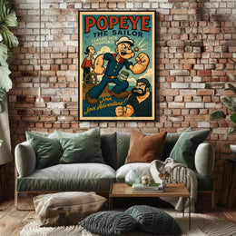 Cartoon Sailor Adventure: Vintage Pop Culture Poster
