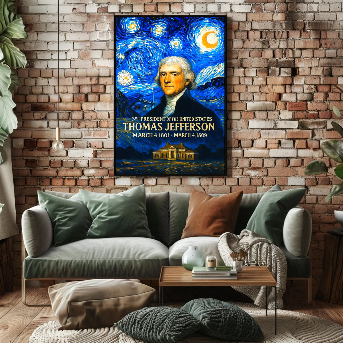Thomas Jefferson 3rd President of the United States Presidential Masterpiece Series Poster